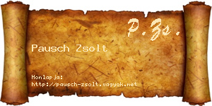Pausch Zsolt névjegykártya